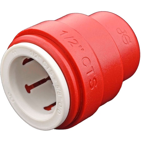 John Guest End Cap, 1/2'' Tube Size, Red PSEI4620R